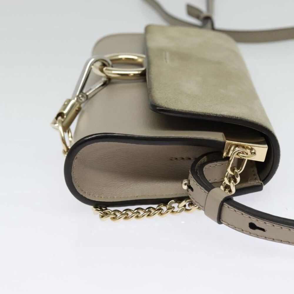 Chloe Faye Leather And Suede Beige Leather Shoulder Bag Bag - Picture 4 of 16